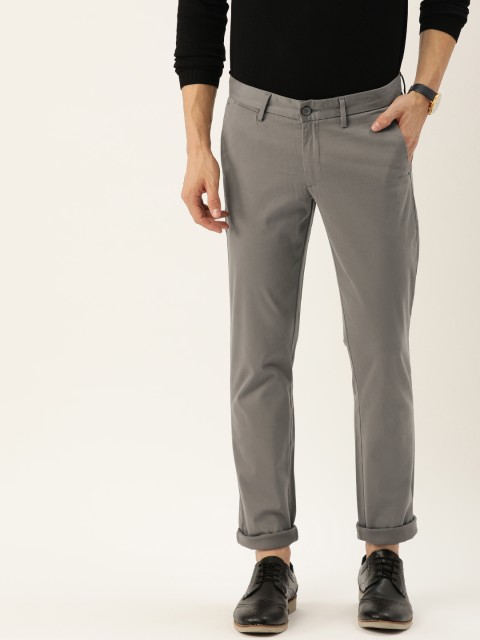 

Allen Solly Men Grey Smart Slim Fit Solid Chinos