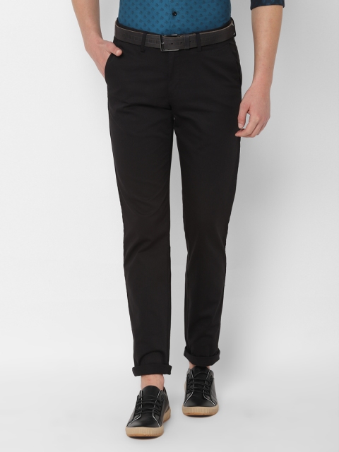 

Allen Solly Men Black Regular Fit Solid Regular Trousers