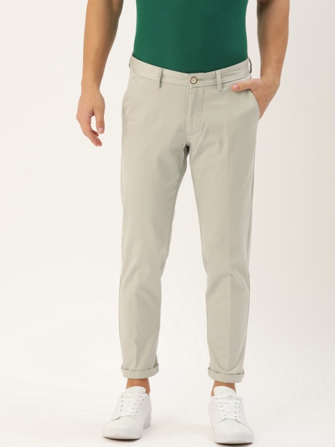 

Allen Solly Sport Men Grey Cropped Fit Solid Regular Trousers