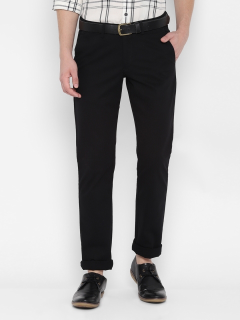 

Allen Solly Men Black Regular Fit Solid Regular Trousers