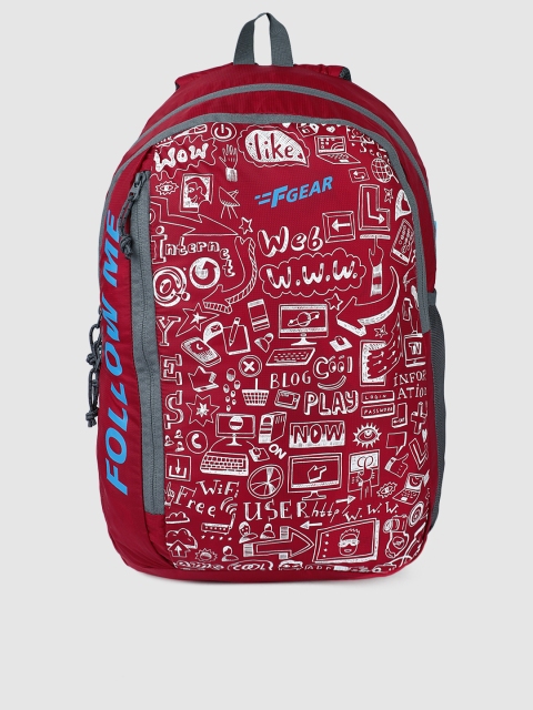 

F Gear Unisex Red Graphic Backpack