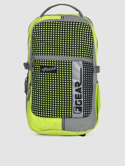 

F Gear Unisex Green & Black Graphic Backpack