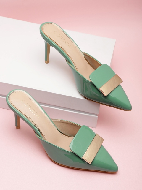 

CORSICA Women Green Solid Mules