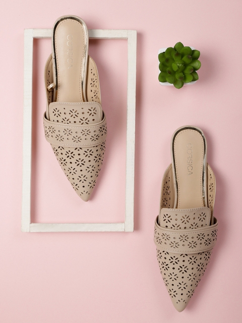 

CORSICA Women Beige Solid Mules