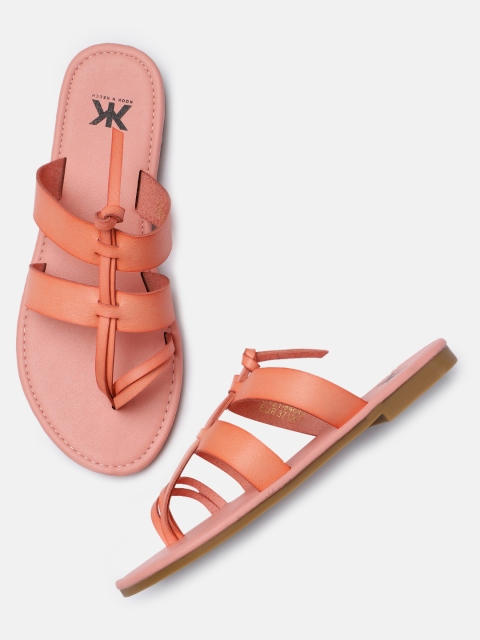 

Kook N Keech Women Pink Solid One Toe Flats