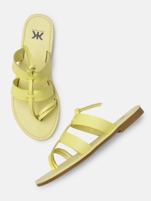 

Kook N Keech Women Yellow Solid One Toe Flats