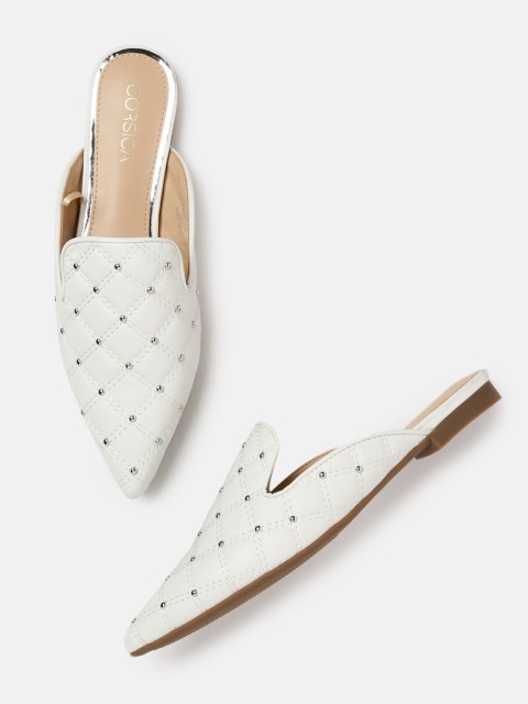 

CORSICA Women White Embellished Mules