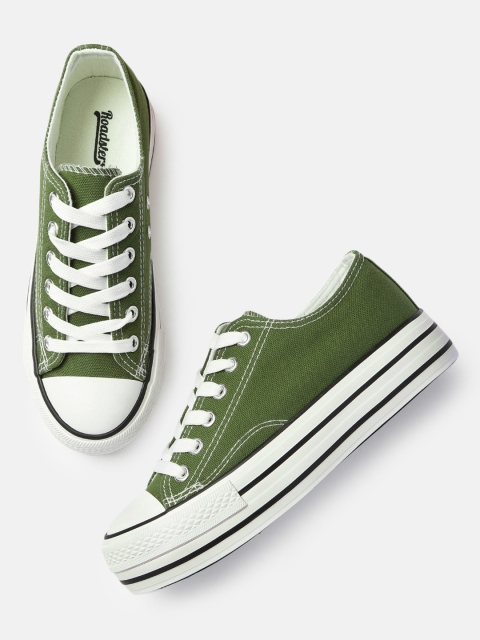 

The Roadster Lifestyle Co Women Green Sneakers