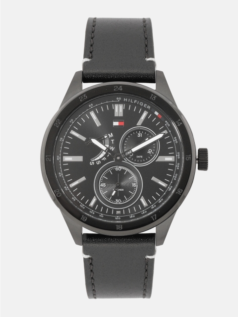 

Tommy Hilfiger Men Black Genuine Leather Analogue Watch