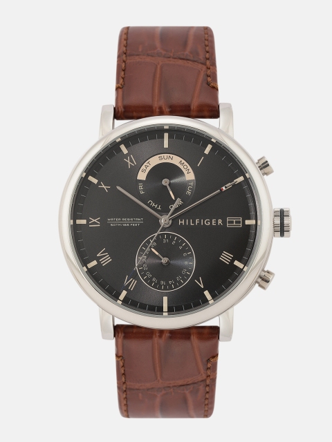 

Tommy Hilfiger Men Grey Genuine Leather Analogue Watch
