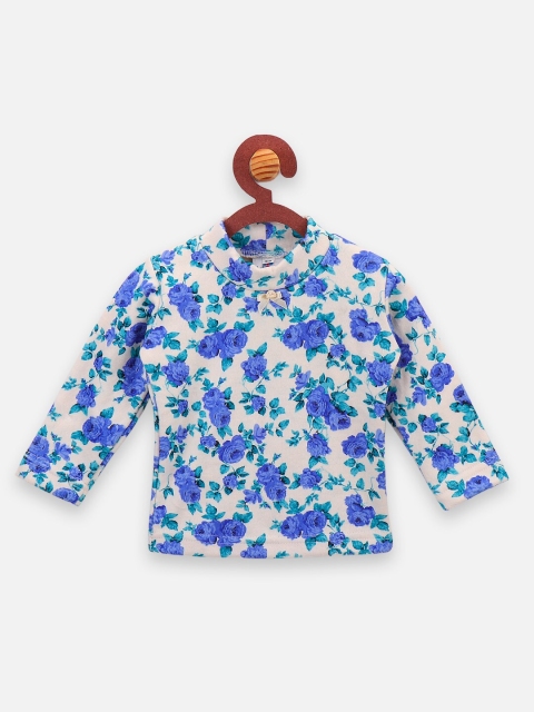 

LilPicks Girls Blue Printed Top