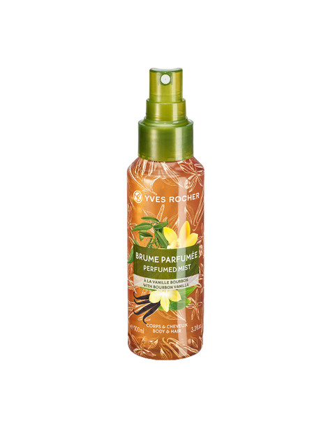 

Yves Rocher Unisex Body & Hair With Bourbon Vanilla Perfumed Sustainable Mist 100ml, Brown