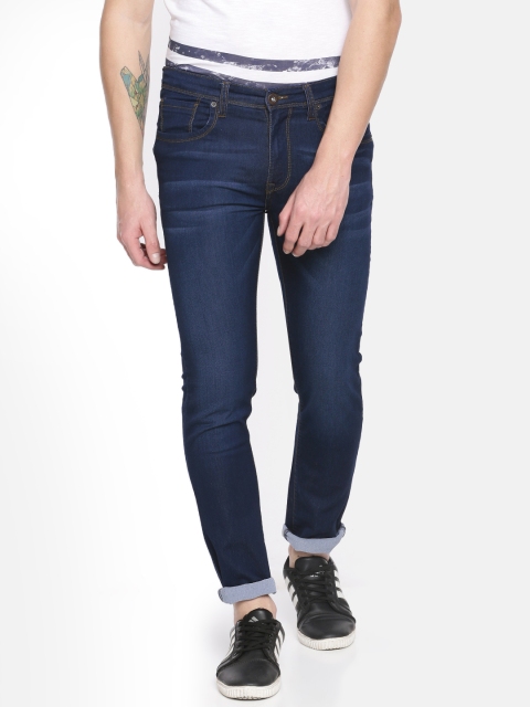 

Pepe Jeans Men Blue Parkar Vapour Slim Fit Low-Rise Clean Look Stretchable Jeans