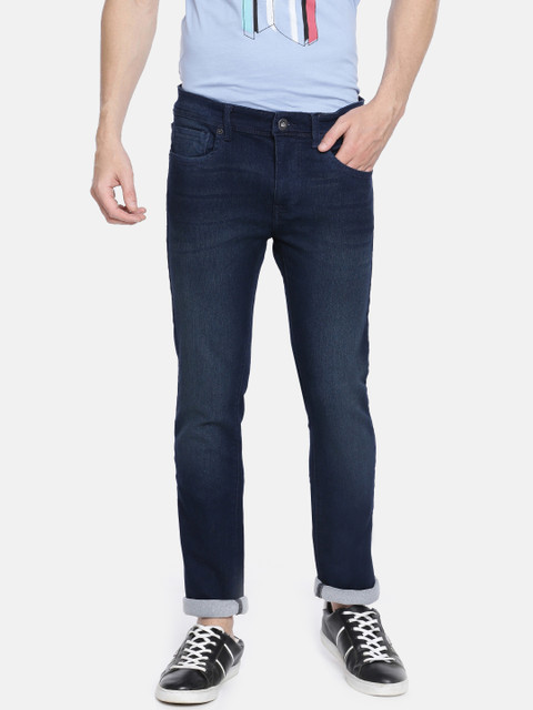 

Pepe Jeans Men Blue Gert Vapour Slim Fit Low-Rise Clean Look Stretchable Jeans