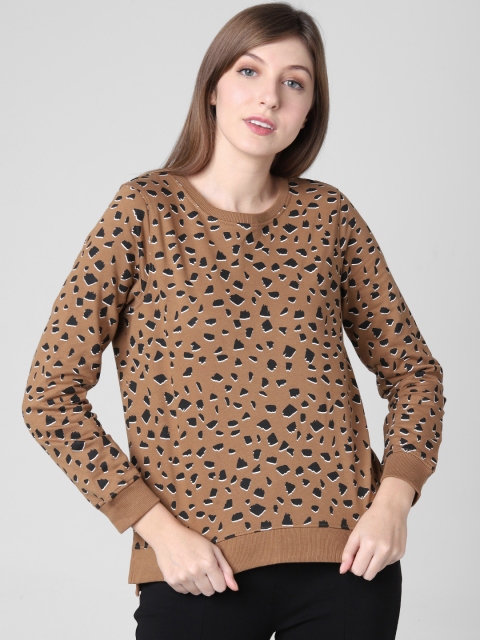 

Vero Moda Women Brown & Black Printed Sweatshirt