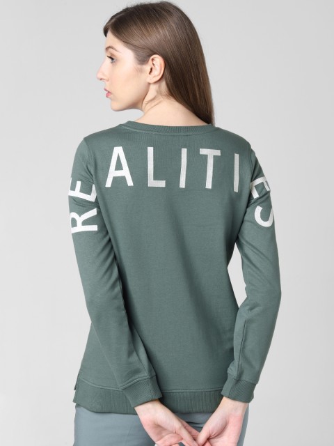 

Vero Moda Women Sea Green Embroidered Sweatshirt