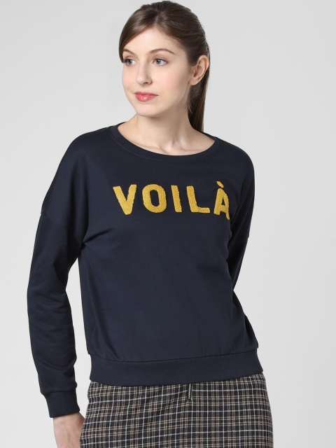 

Vero Moda Women Navy Blue Printed Sweatshirt
