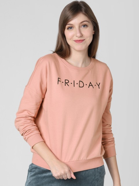 

Vero Moda Women Pink Printed Sweatshirt