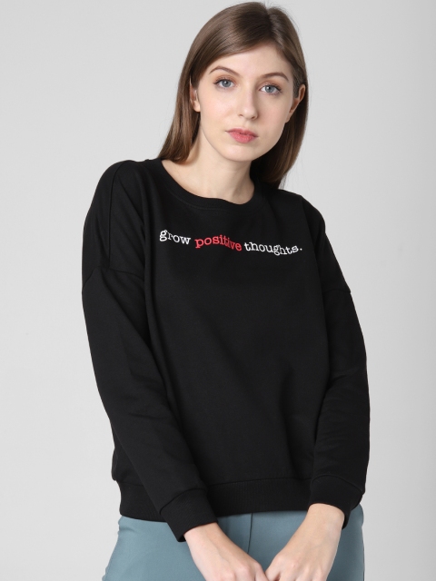 

Vero Moda Women Black Printed Sweatshirt