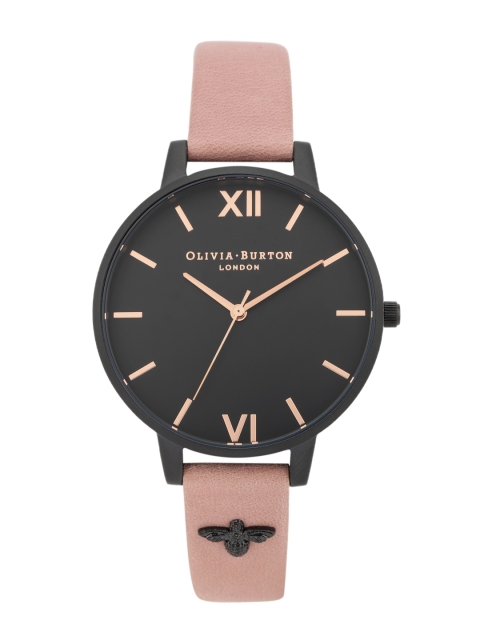 

OLIVIA BURTON LONDON Women Black Leather Analogue Watch OB16ES09W