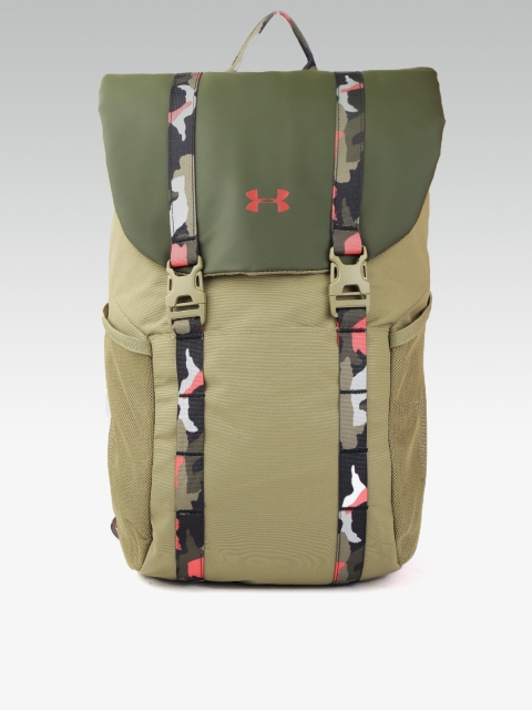 

UNDER ARMOUR Unisex Khaki & Olive Green Colourblocked Sportstyle Laptop Rucksack