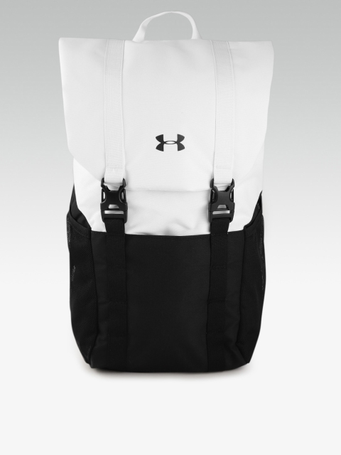 

UNDER ARMOUR Unisex White & Black Colourblocked Sportstyle Laptop Rucksack