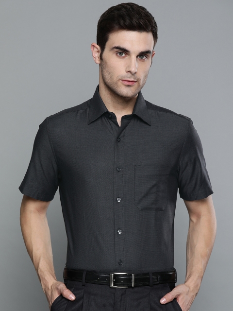 

Louis Philippe Men Black Classic Regular Fit Self Design Casual Shirt