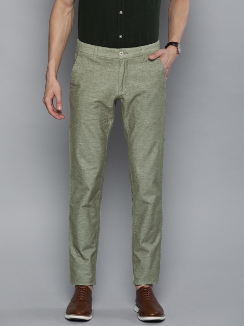

Louis Philippe Sport Men Olive Green Slim Fit Solid Trousers