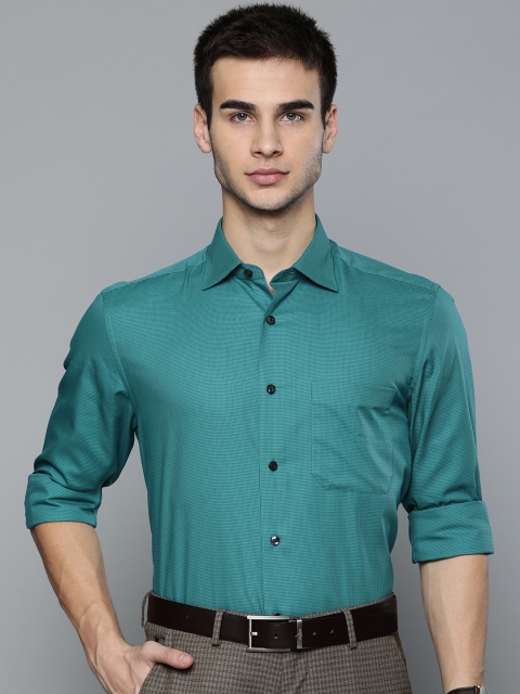 

Louis Philippe Men Blue Classic Fit Self Design Formal Shirt