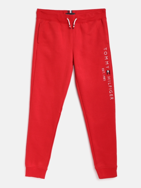 

Tommy Hilfiger Boys Red Solid Joggers