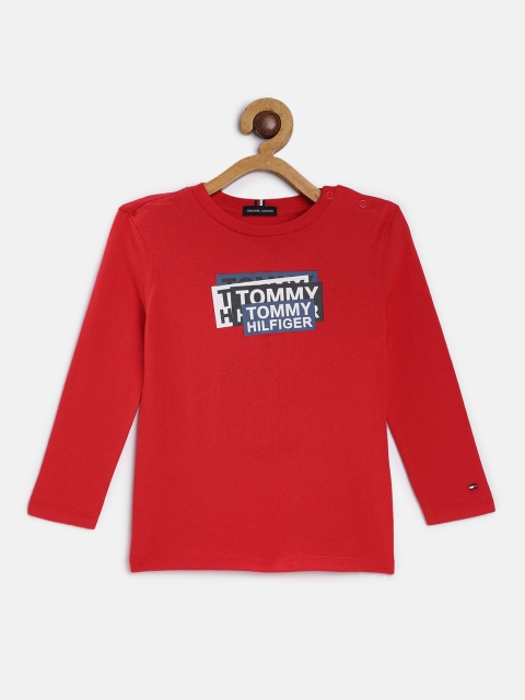 

Tommy Hilfiger Boys Red Printed Round Neck T-shirt