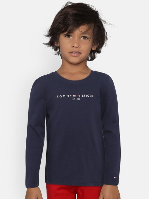 

Tommy Hilfiger Boys Navy Blue Printed Round Neck T-shirt