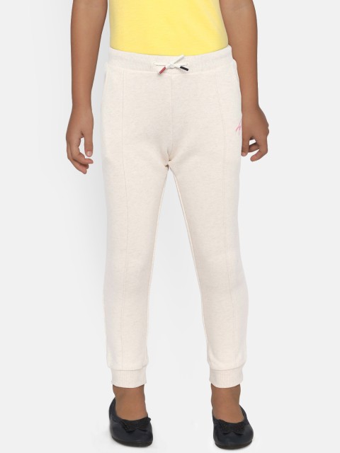 

Tommy Hilfiger Girls Off-White Solid Track Pants