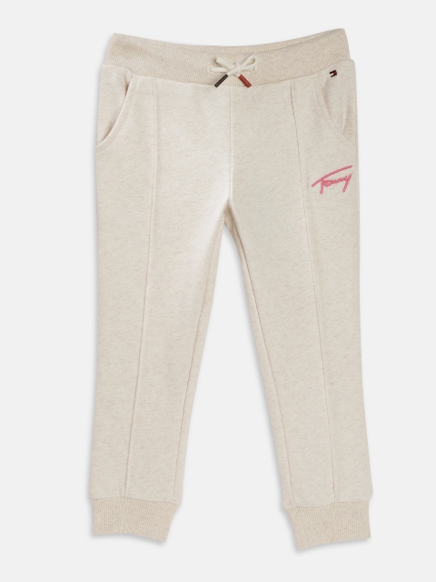 

Tommy Hilfiger Girls Cream-Coloured Joggers