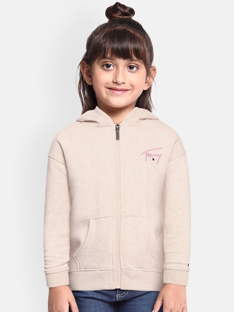 

Tommy Hilfiger Girls Cream-Coloured Hooded Sweatshirt
