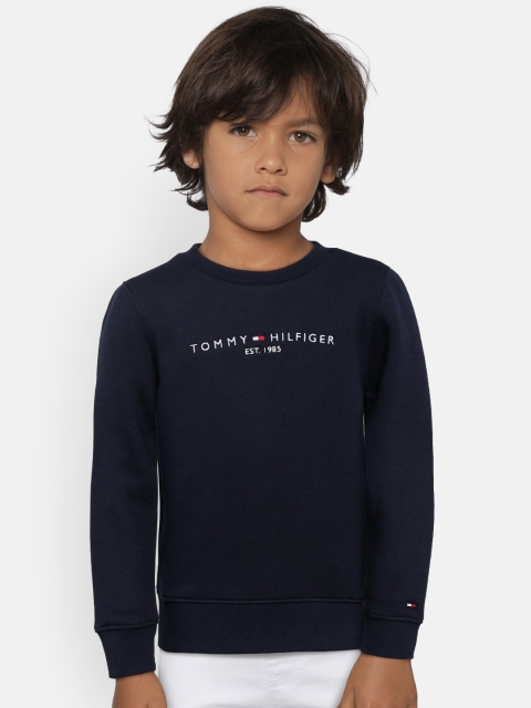 

Tommy Hilfiger Boys Navy Blue Solid Sweatshirt
