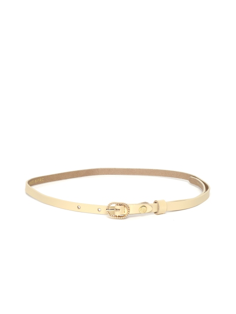 

DressBerry Women Beige Solid Slim Belt