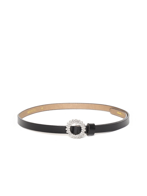 

DressBerry Women Black Solid Slim Belt