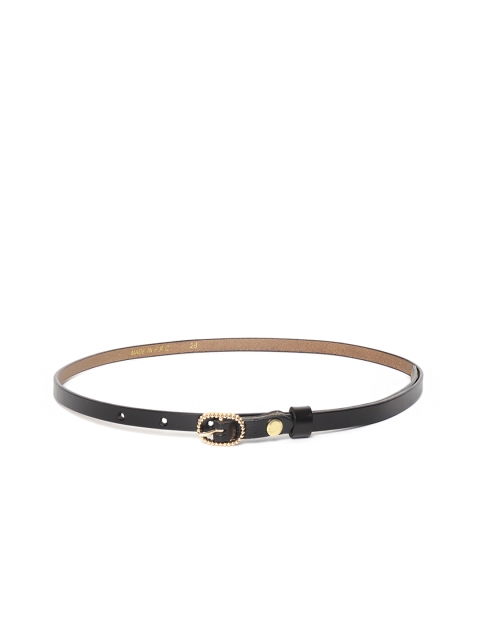 

DressBerry Women Black Solid Slim Belt