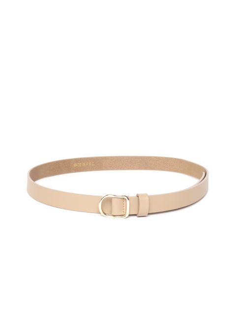 

DressBerry Women Beige Solid Slim Belt