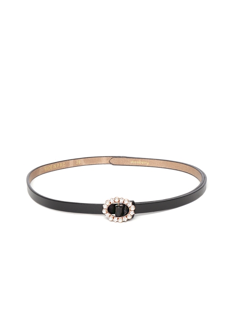 

DressBerry Women Black Solid Slim Belt