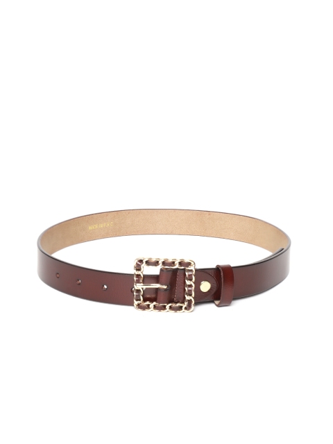 

DressBerry Women Burgundy Solid Belt