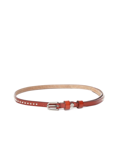 

DressBerry Women Maroon Embellished Slim Belt