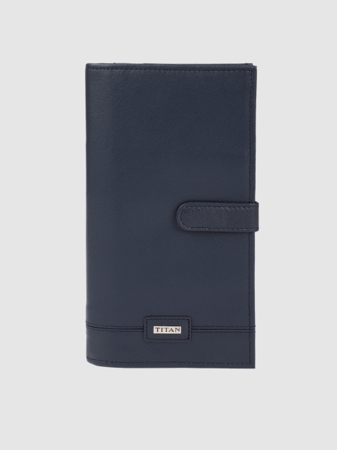 

Titan Men Blue Solid Two Fold Wallet