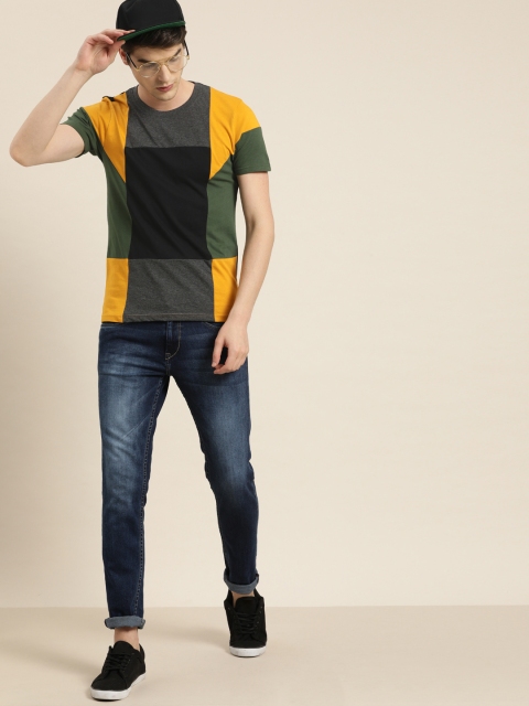 

Moda Rapido Men Multicoloured Colourblocked Round Neck T-shirt, Multi