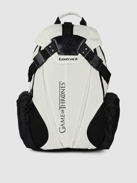 

Fastrack Men White & Black Colourblocked Backpack
