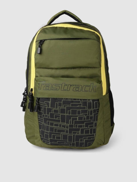 

Fastrack Men Olive Green Graphic Printed Backpack