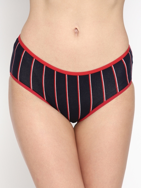 

Skidlers Women Navy Blue & Red Striped Basic Briefs SKD-BRIEF-44