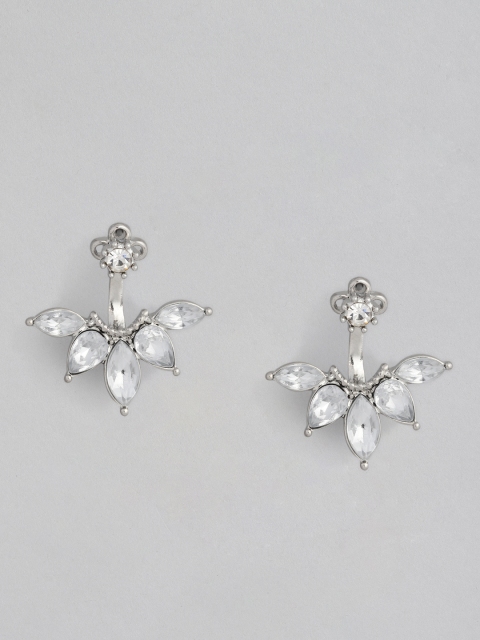 

Accessorize Silver-Toned Floral Drop Earrings