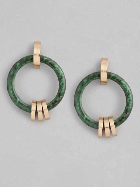 

Accessorize Green Circular Drop Earrings